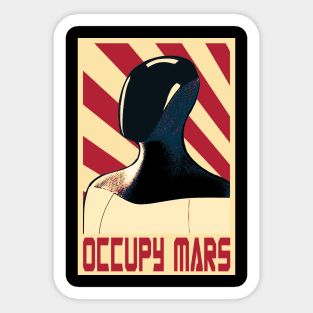 Occupy Mars Tesla Bot Sticker